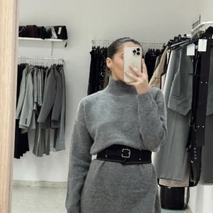 VESTIDO PUNTO GRIS