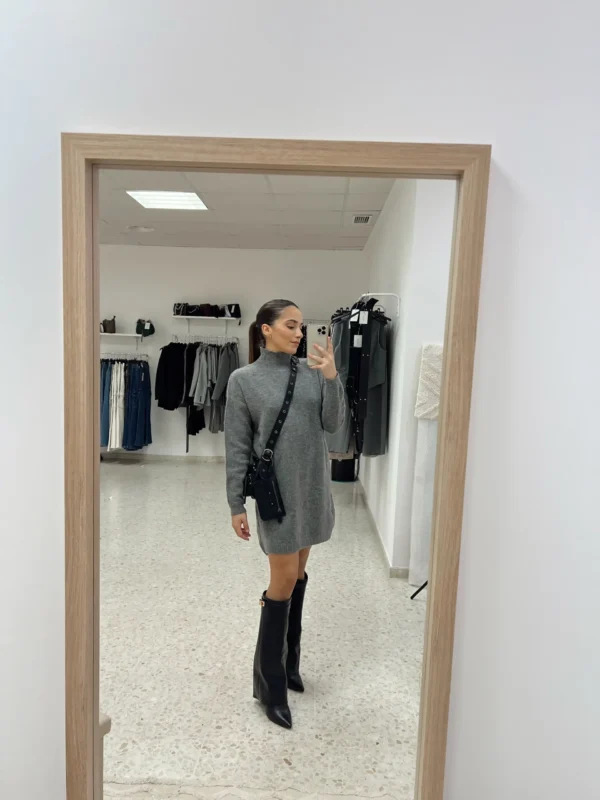 VESTIDO PUNTO GRIS - Imagen 7