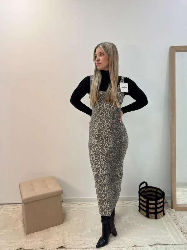 VESTIDO VAQUERO LEOPARDO - Imagen 4