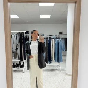 FALDA BEIG MIDI