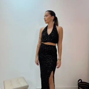 FALDA LENTEJUELA MIDI