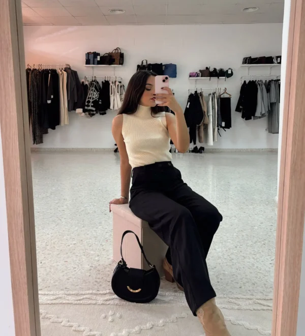 PANTALON PINZA NEGRO - Imagen 4