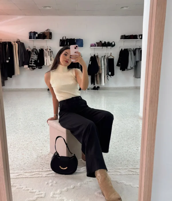 PANTALON PINZA NEGRO - Imagen 2