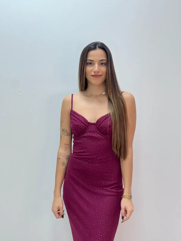 VESTIDO BRILLO PECHO