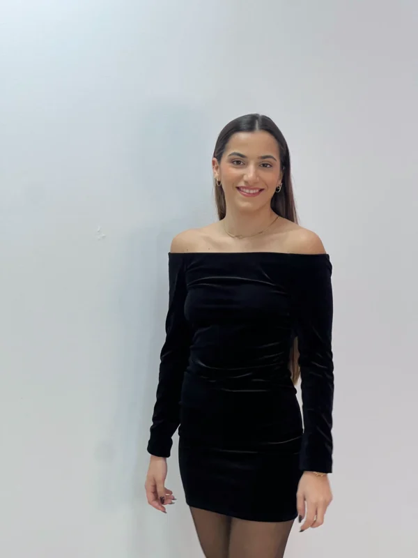 VESTIDO HOMBROS TERCIOPELO - Imagen 4