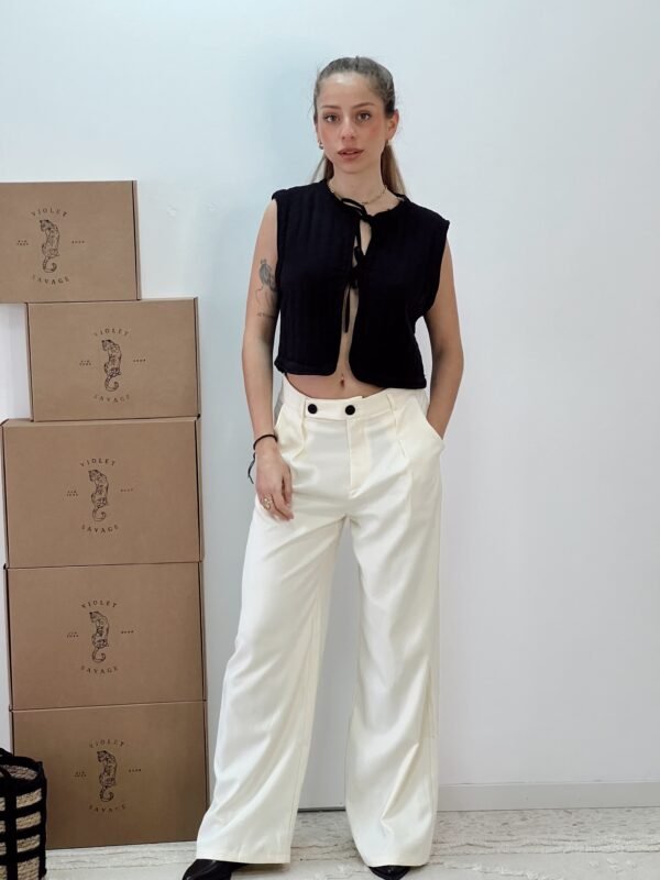 PANTALON PINZA BEIGE - Imagen 4