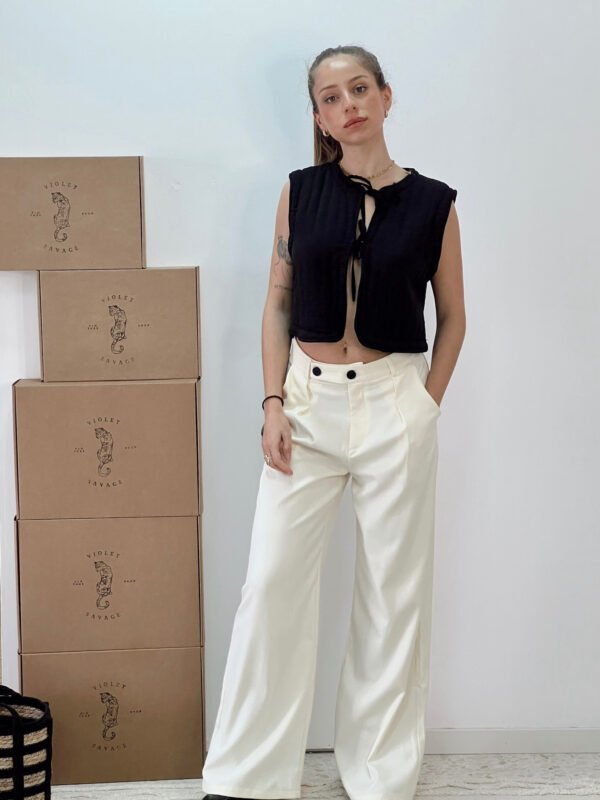 PANTALON PINZA BEIGE - Imagen 2