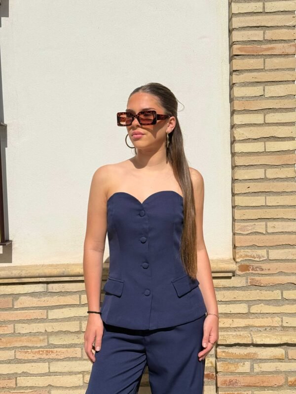 CONJUNTO ESCOTE CORAZÓN AZUL
