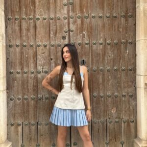 VESTIDO CORTO COMBINADO
