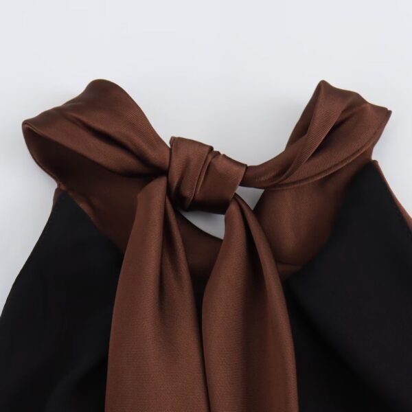 VESTIDO SATEN CHOCOLATE - Imagen 3