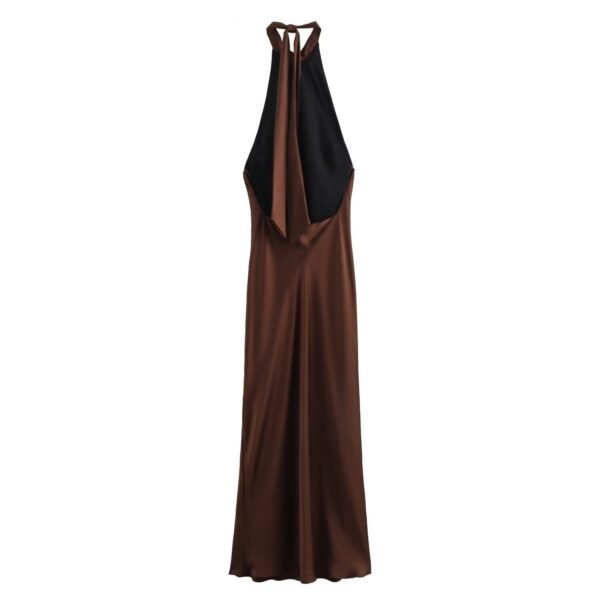 VESTIDO SATEN CHOCOLATE - Imagen 4