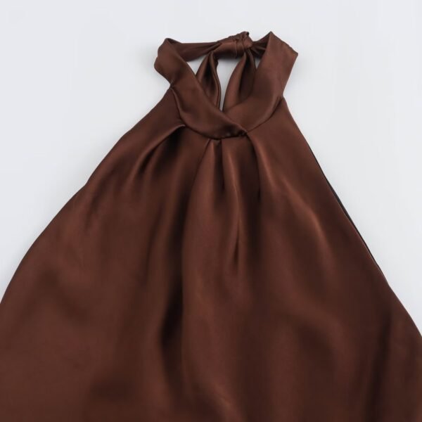 VESTIDO SATEN CHOCOLATE - Imagen 2