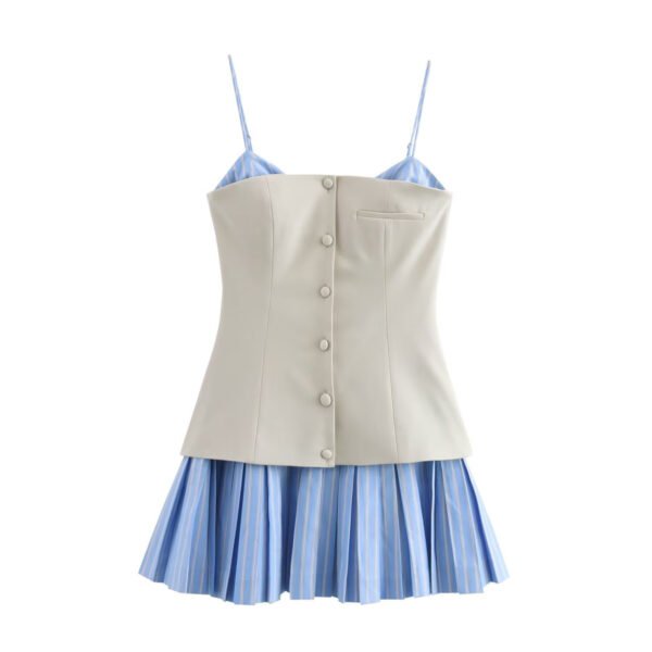 VESTIDO CORTO COMBINADO - Imagen 6
