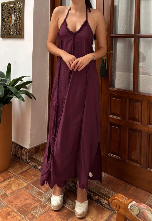 VESTIDO FLUIDO BERENJENA - Imagen 2